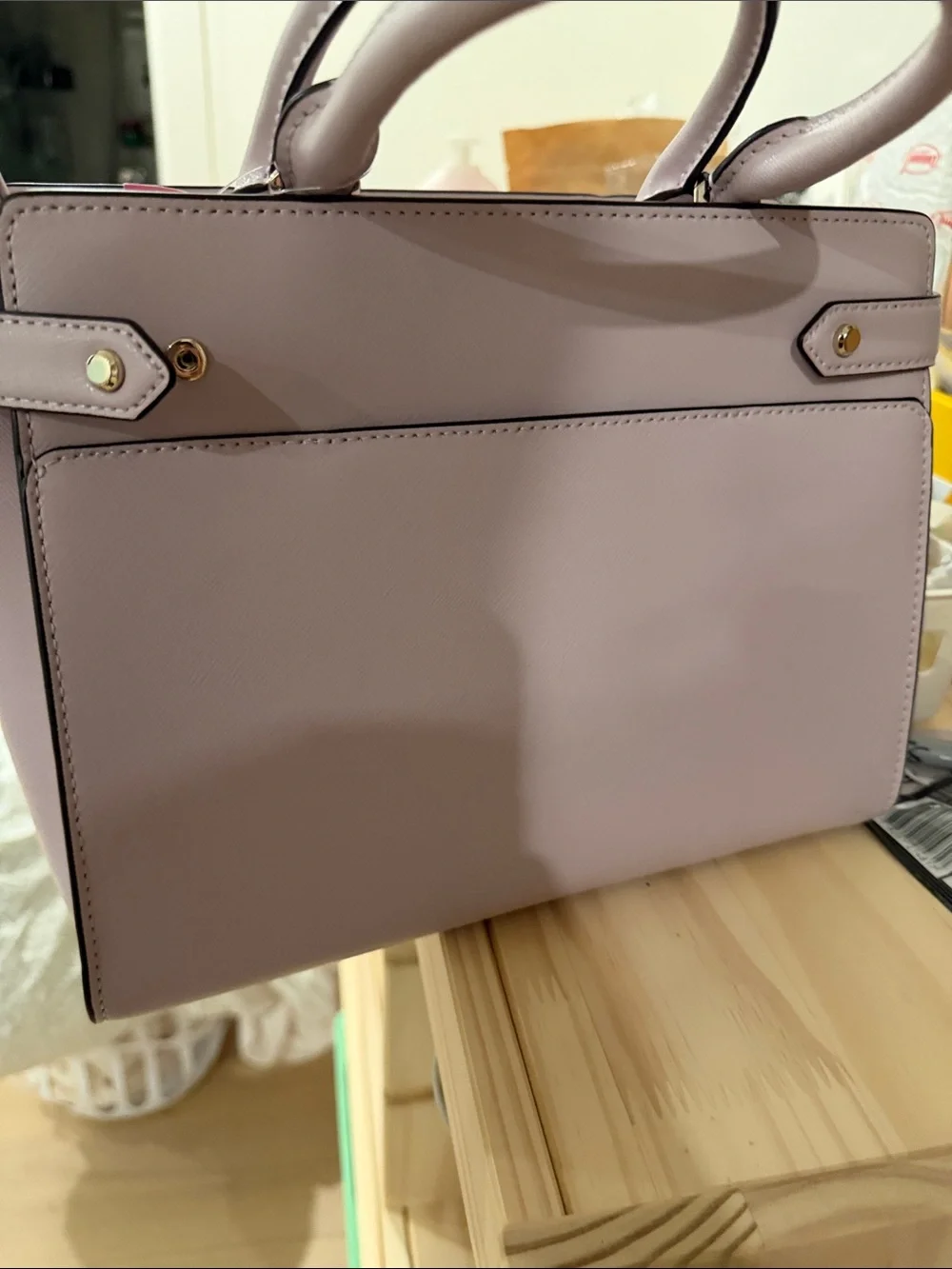 kate spade lilac Staci medium satchel with gold hardware - Picture 8 of 9
